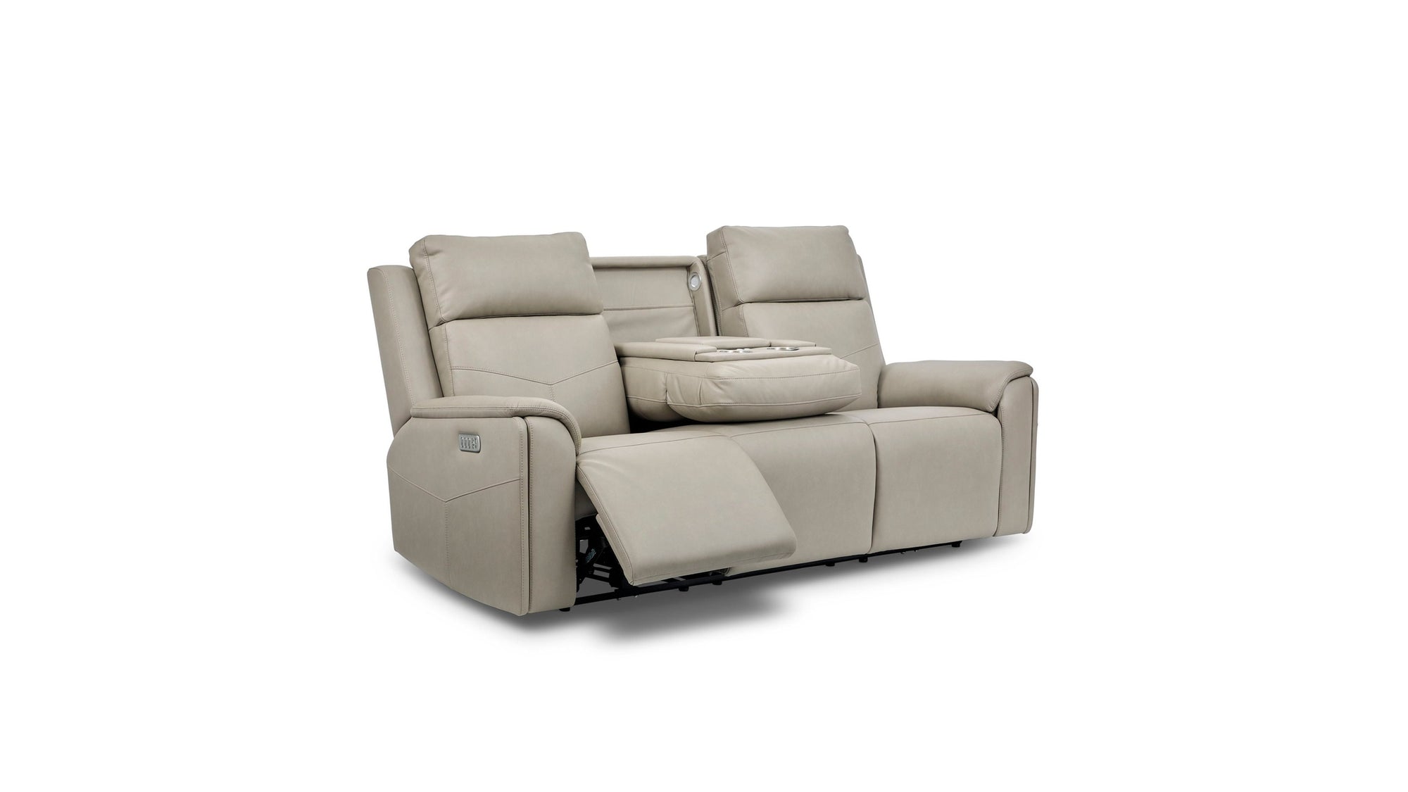Vernon - Power Reclining Sofa With Console, Power Headrest, Lumbar, Heat & Massage