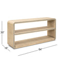 Damone - Console Table - Cerused White Oak
