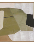 Olive Form Framed Canvas - Cream