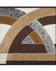 Neutral Geometry I Framed Print - Brown