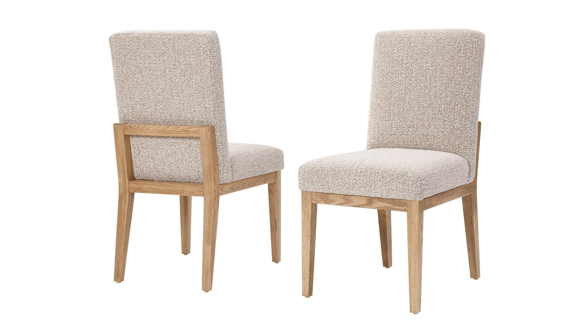 Dovetail - Upholstered Side Chair - Bleached White Legs