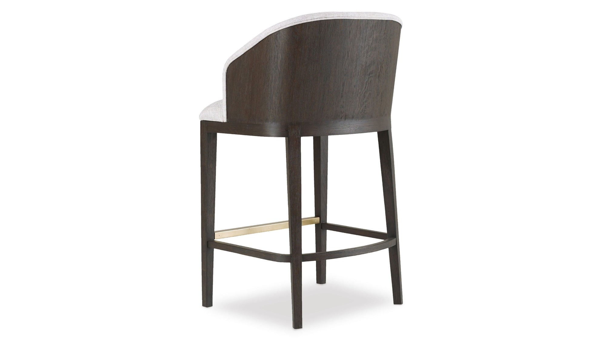 Curata - Upholstered Bar Stool - Dark Brown / Beige