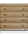 Millard - Curved 4 Drawer Chest - Woodtone