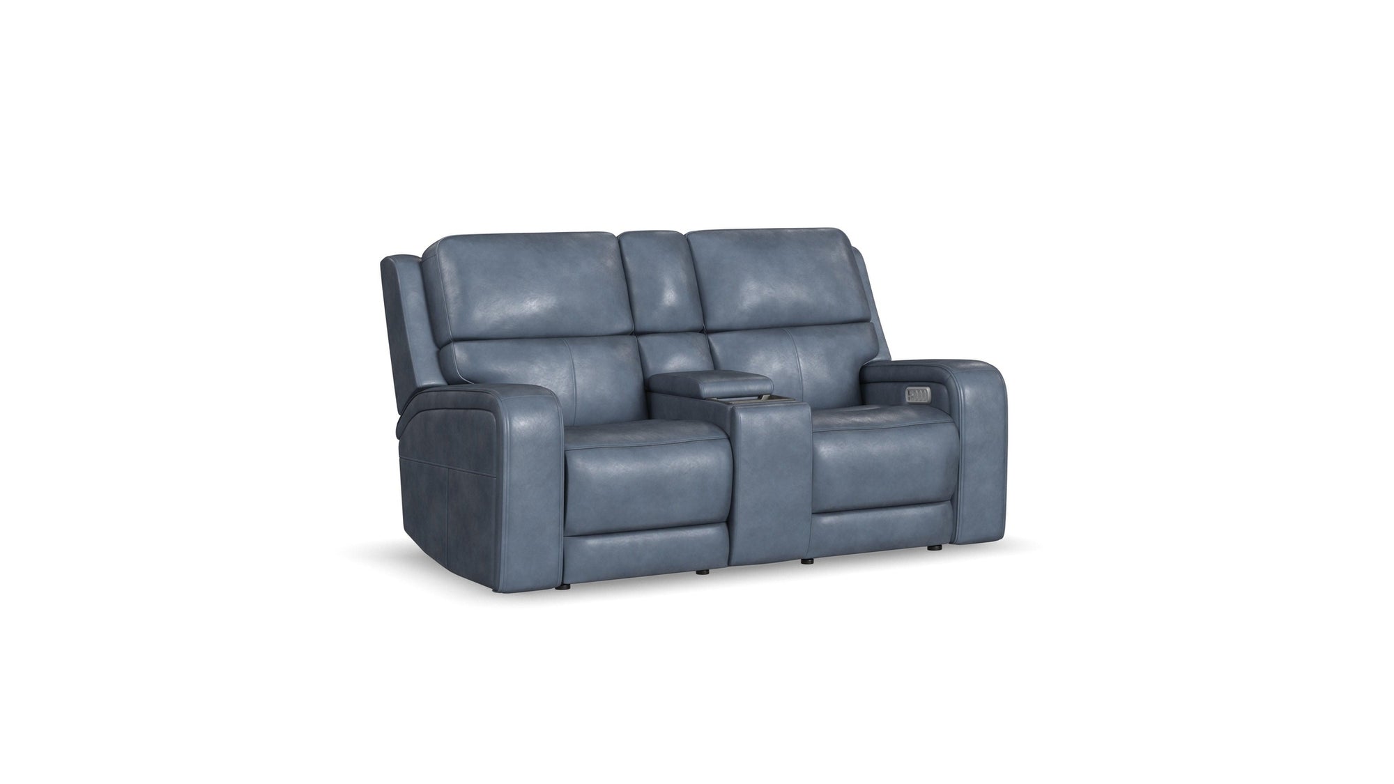 Oasis - Power Reclining Loveseat With Console, Power Headrests, Lumbar, Heat & Massage