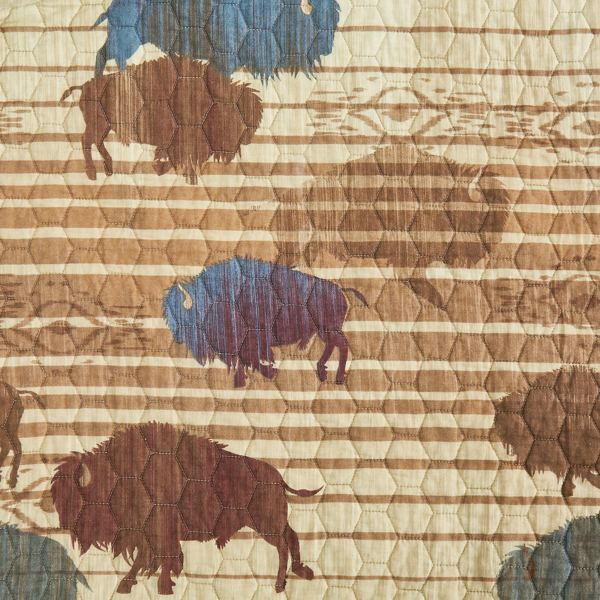 Home On The Range - Twin Reversible Quilt Set (Set of 2) - Tan