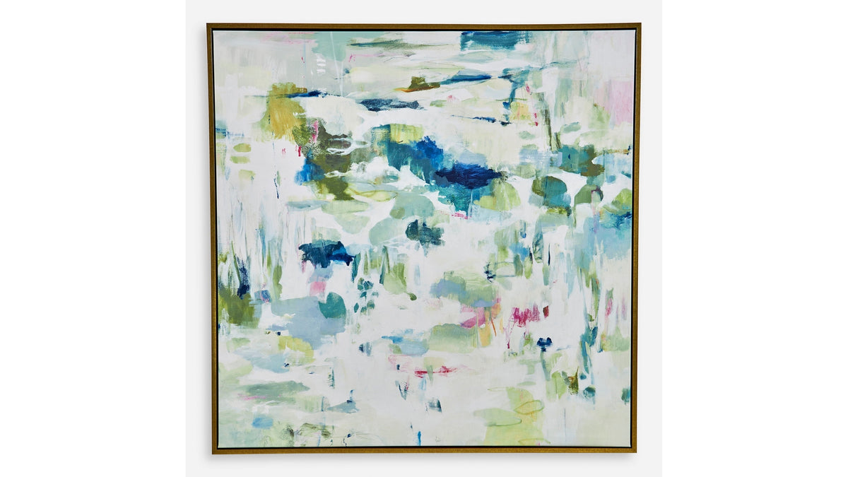 Abstract Reflections - Framed Canvas - Gray