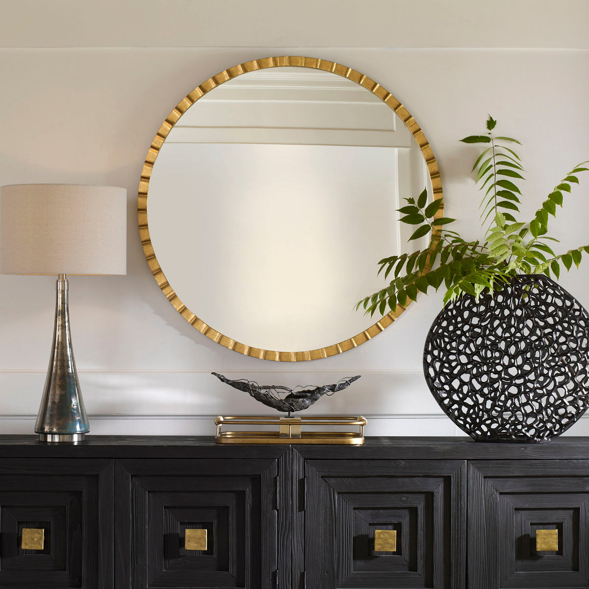 Dandridge - Round Industrial Mirror
