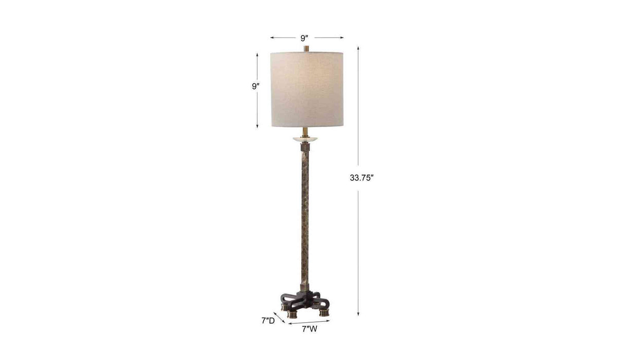 Parnell - Industrial Buffet Lamp - Dark Brown