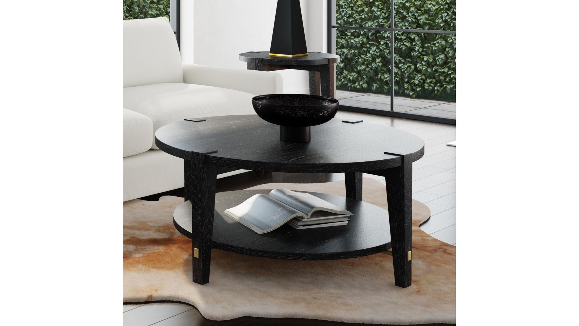 Whitfield - Round Cocktail Table - Black