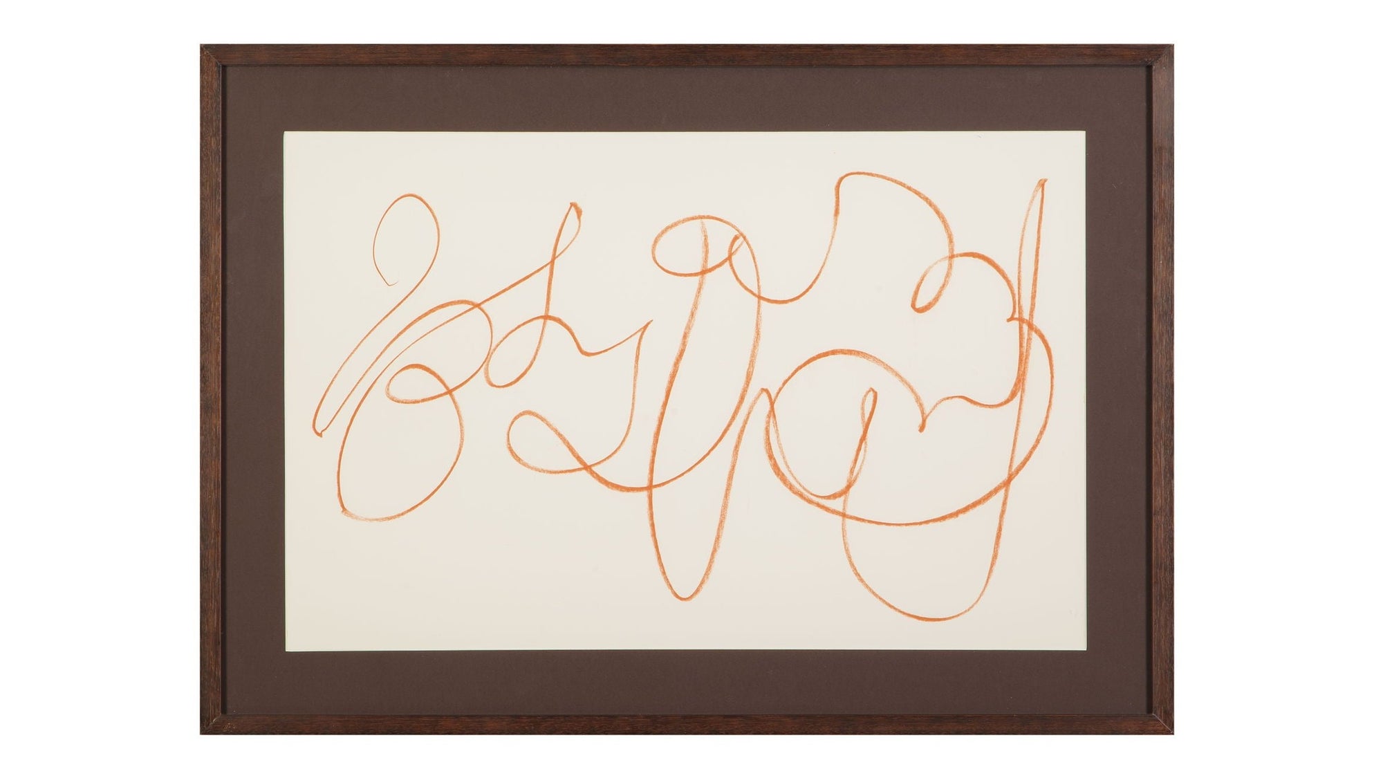 Meandering Lines VI Framed Print - Cream