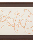 Meandering Lines VI Framed Print - Cream