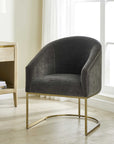 Hanni - Dining Chair - Charcoal / Gold