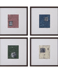 Dual Dichotomy Framed Print Set of 4 - Pink / Blue