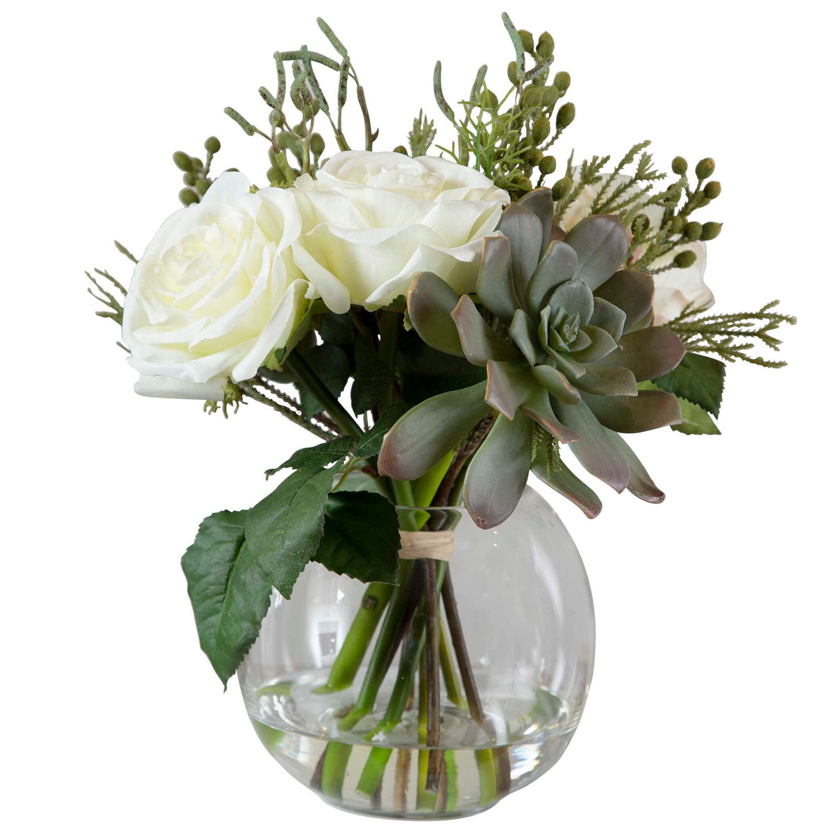 Belmonte - Floral Bouquet &amp; Vase - Green
