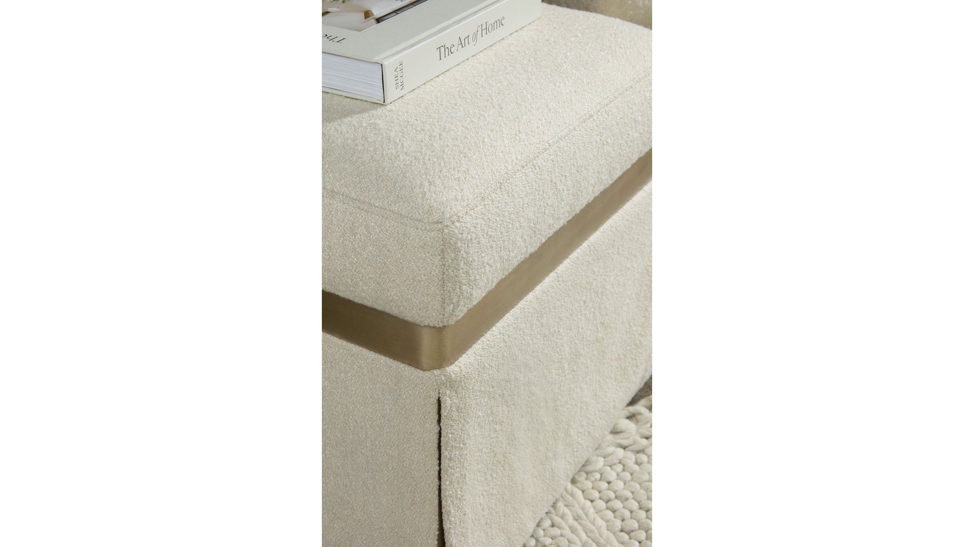 Melange - Dream Weaver Pouf - White