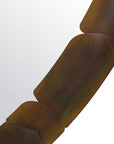 Auger - Amber Glass Round Mirror - Bronze