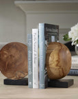 Teak And Noir - Bookends (Set of 2) - Light Brown
