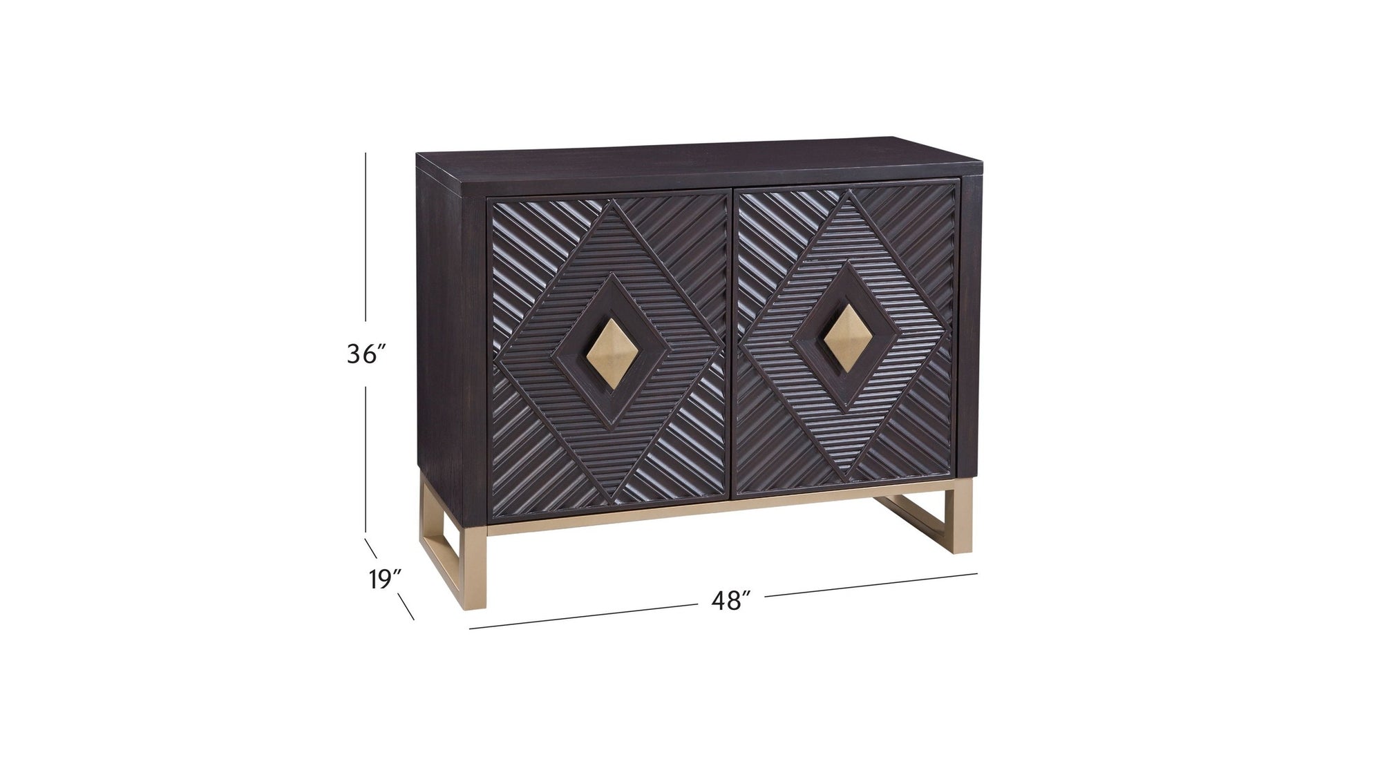Allamar - Hospitality Cabinet - Boho Black / Gold