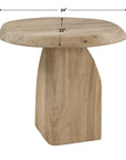 Tiernan - Reclaimed Oak Round Side Table - Woodtone