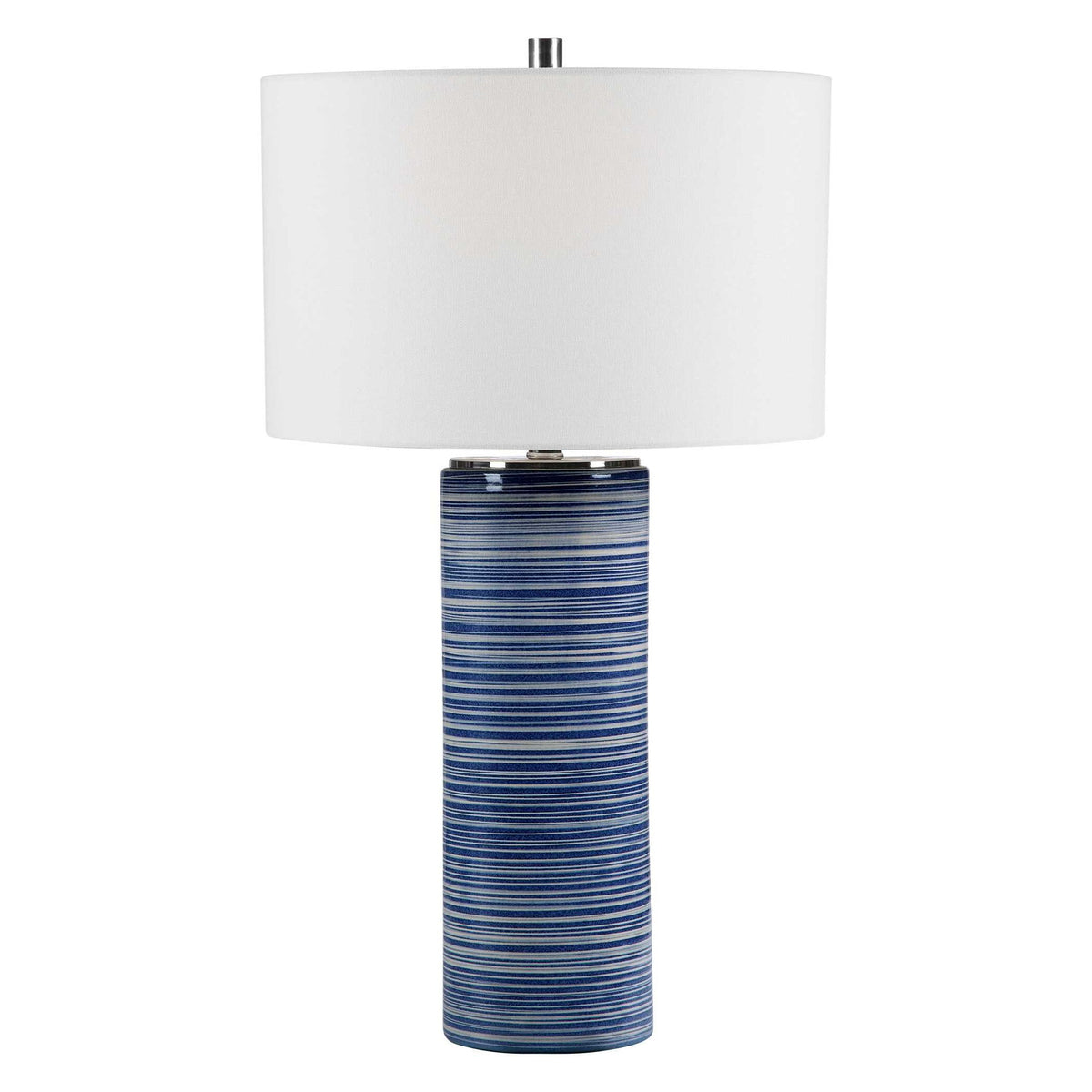 Montauk - Striped Table Lamp - Blue