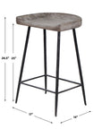 Cordova - Carved Wood Counter Stool