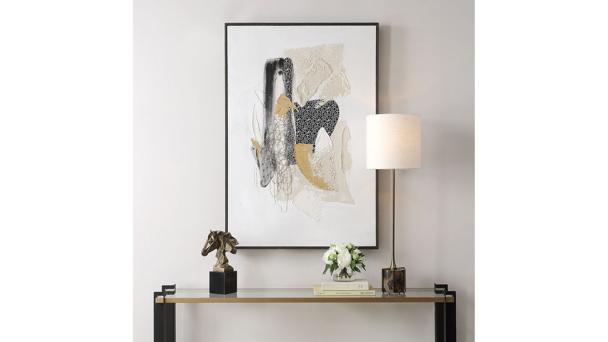 Scatter - Abstract Hand Painted Canvas Art - Black