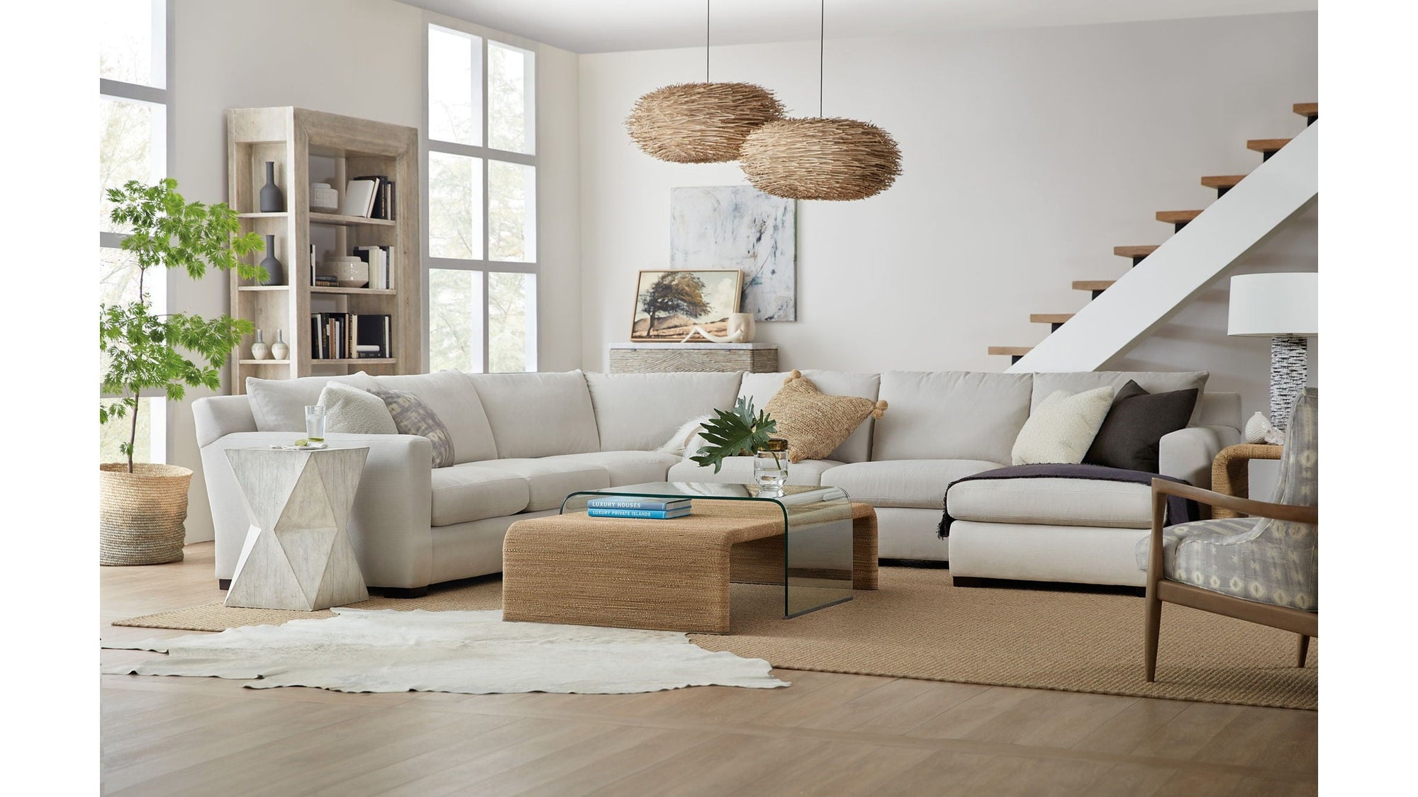 American Life Amani - Rope And Glass Cocktail Table