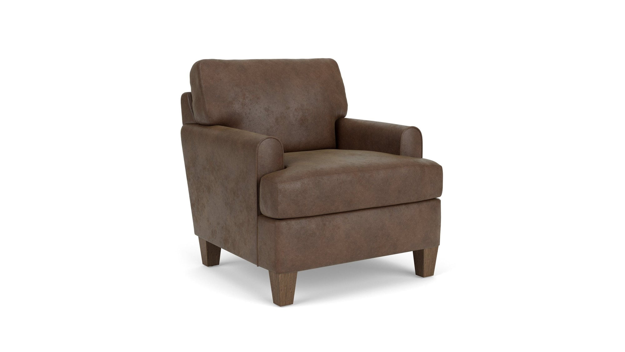 Moxy - Fabric Chair, T-Shaped Seat Cushion, Rounded Mailbox Arms