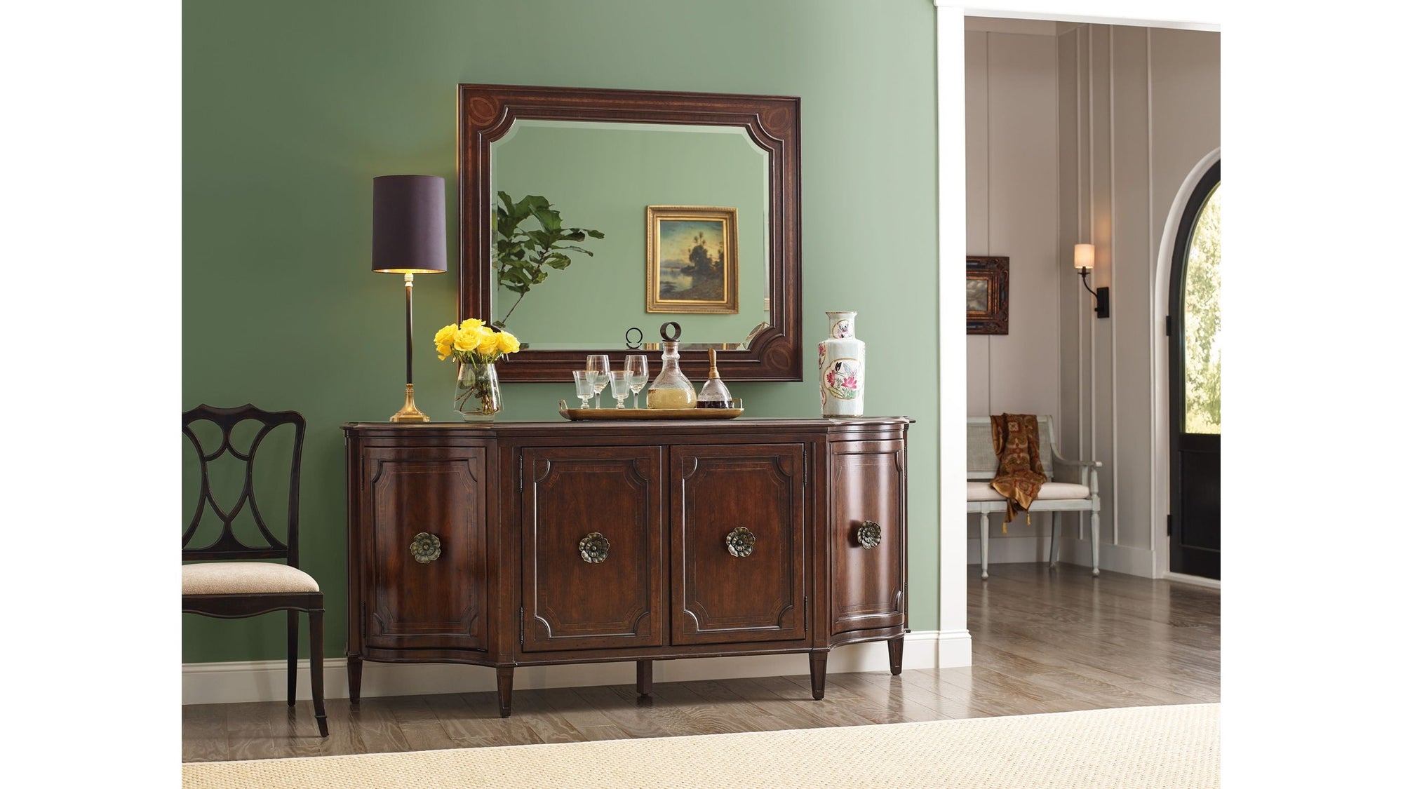 Charleston - Four-Door Buffet - Dark Brown