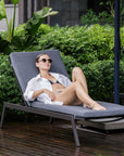 Bea - Outdoor Pool Chaise - Black