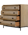 Millard - Curved 4 Drawer Chest - Woodtone