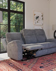 Penn - Transitional Fabric Power Reclining Sofa With Power Headrests & Lumbar