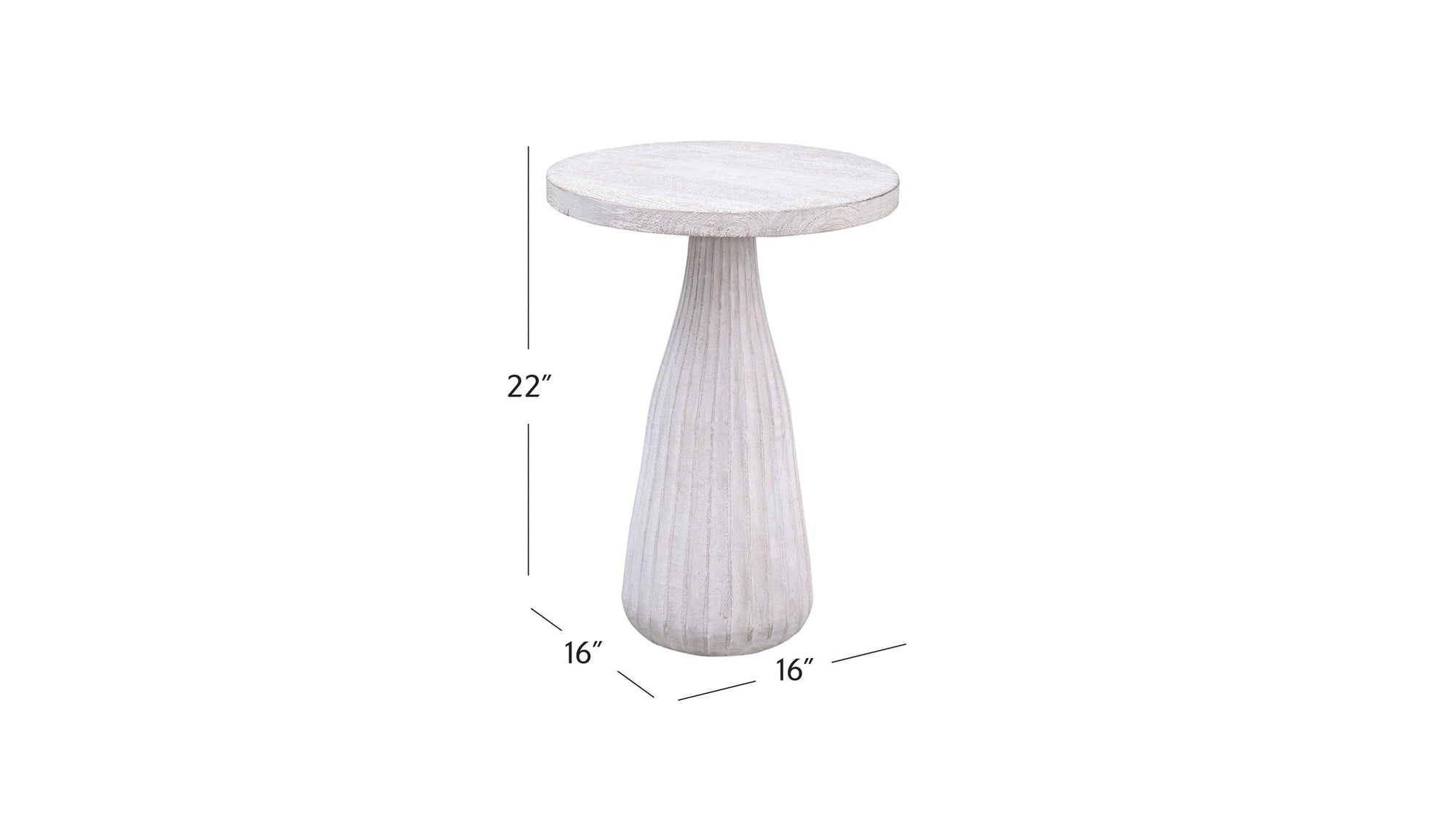 Aimee - Accent Table - White