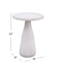 Aimee - Accent Table - White