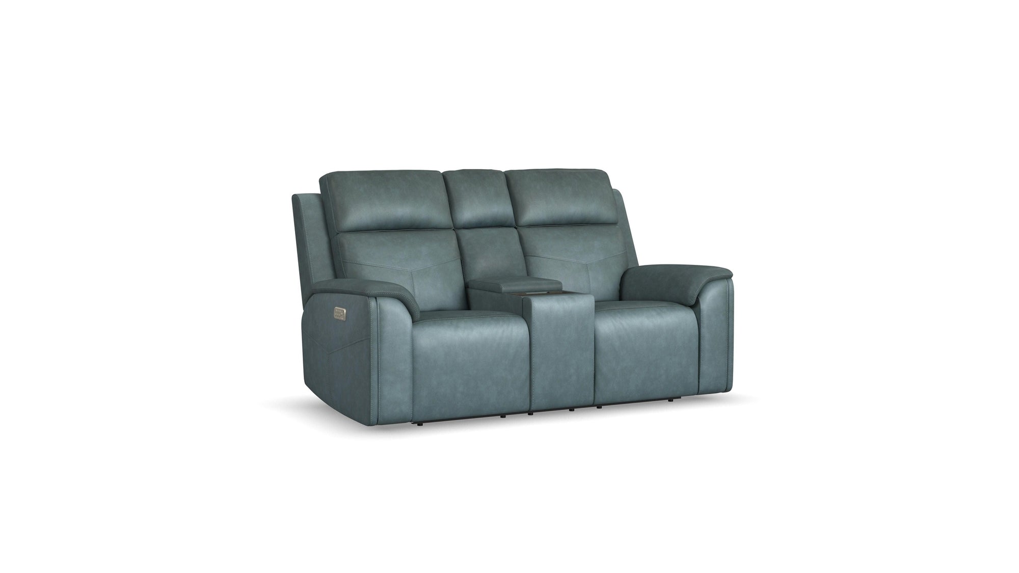 Vernon - Power Reclining Loveseat With Console, Power Headrests, Lumbar, Heat & Massage