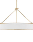 Algiers - 8 Light Drum Pendant - Gold / White