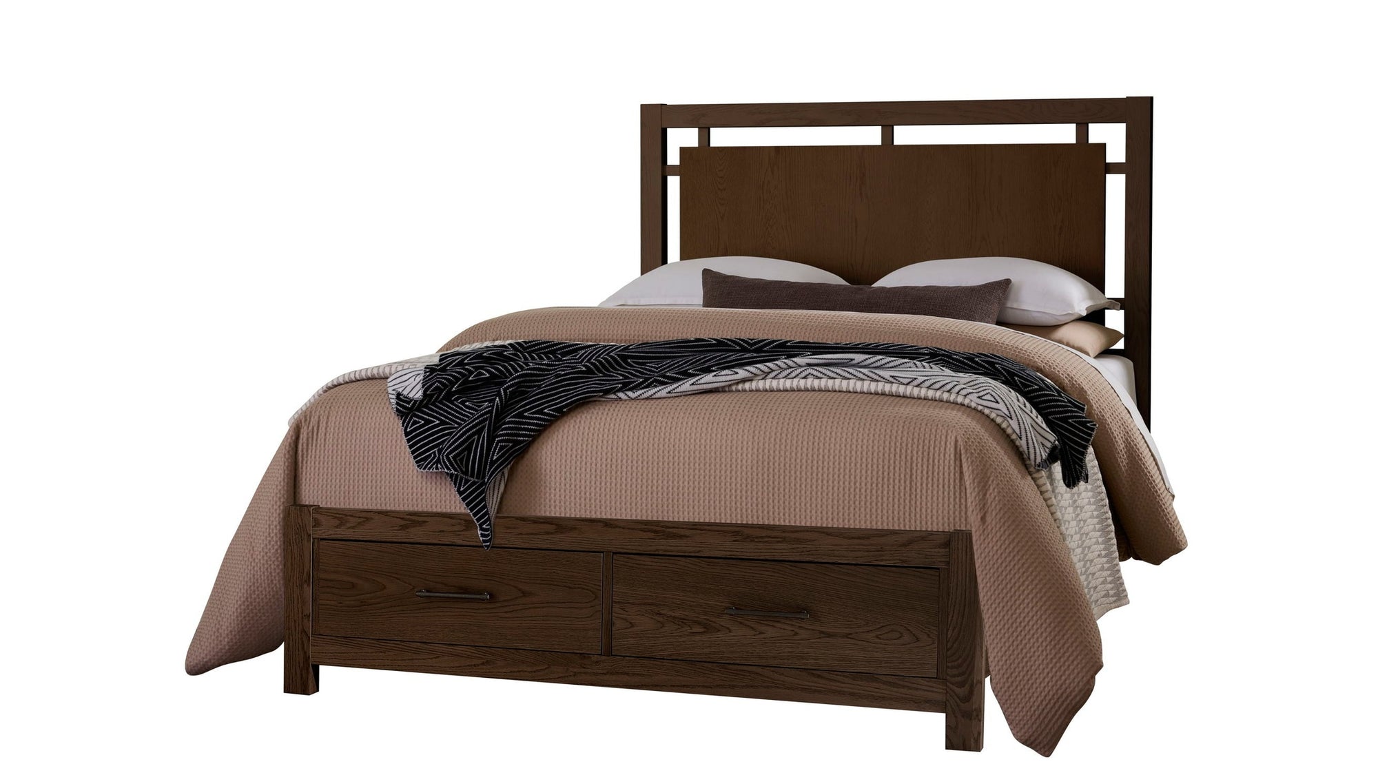 Lodge &amp; Loft - Floating Panel Bed With Footboard Storage