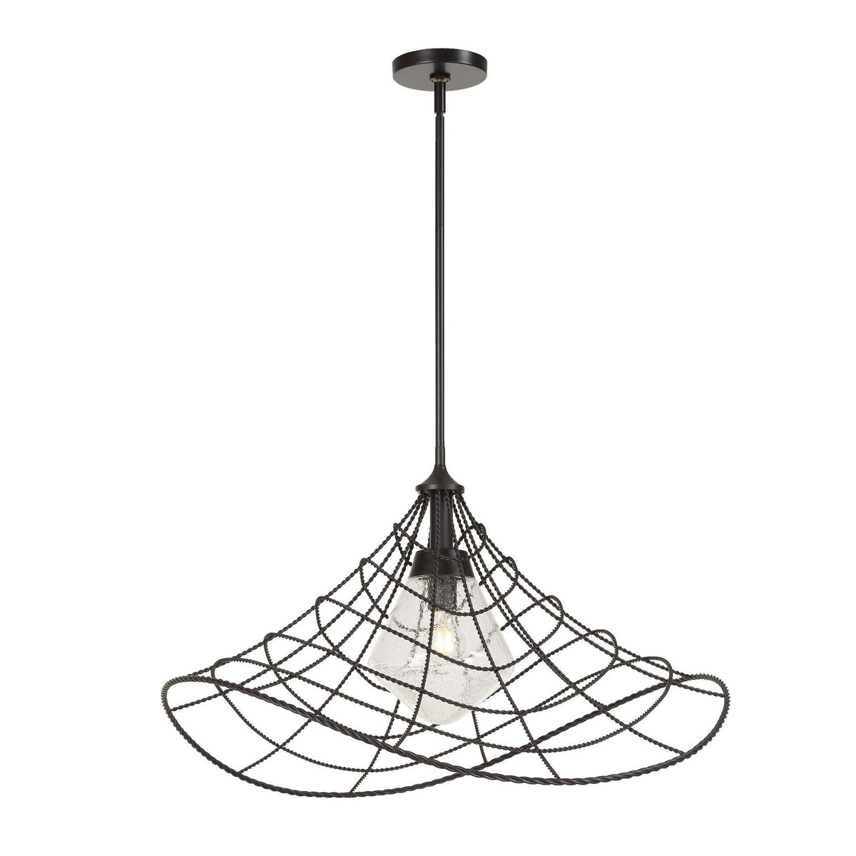 Whirlwind - 1 Light Indoor-Outdoor Pendant - Dark Bronze