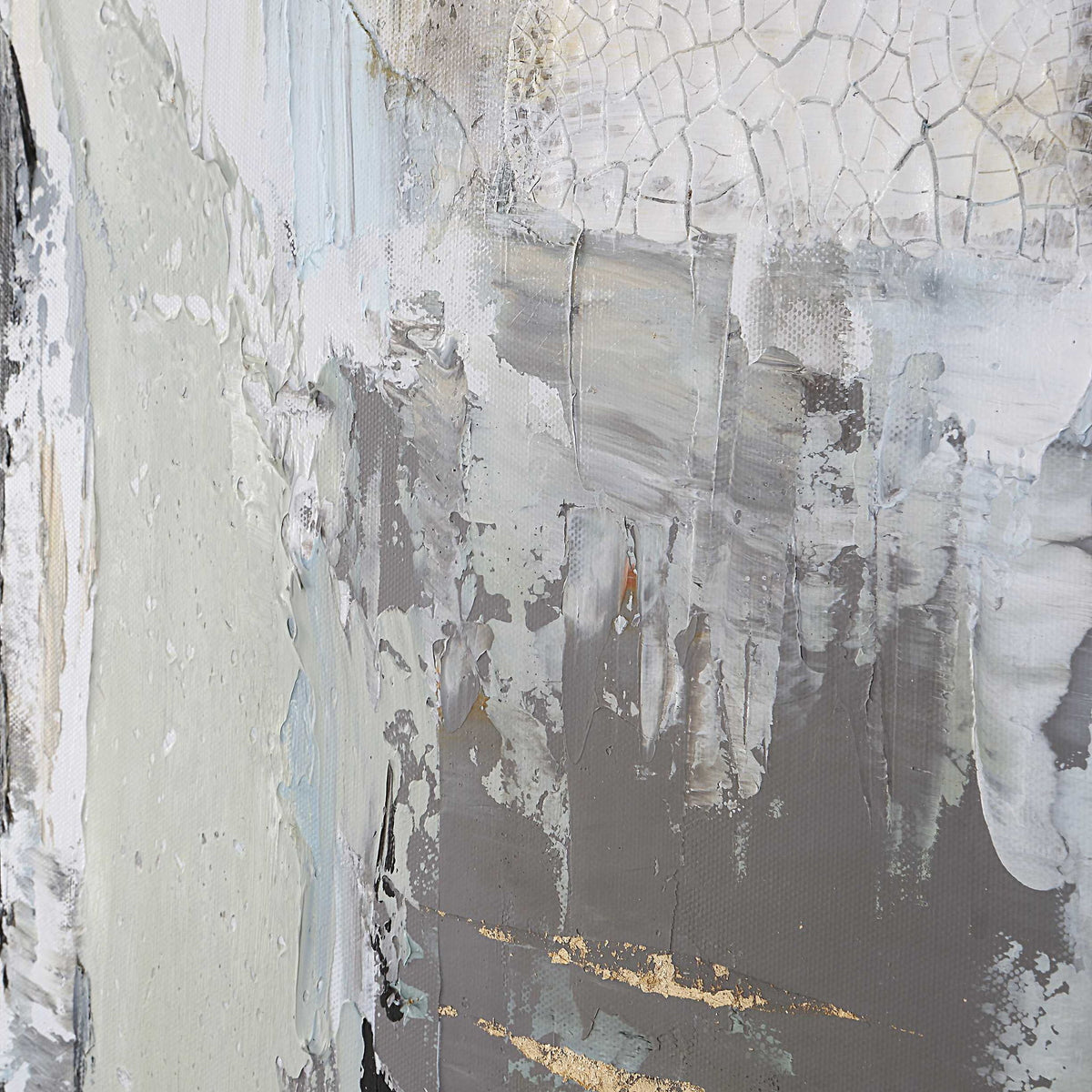 Natural Springs - Hand Painted Canvas Art - Light Gray
