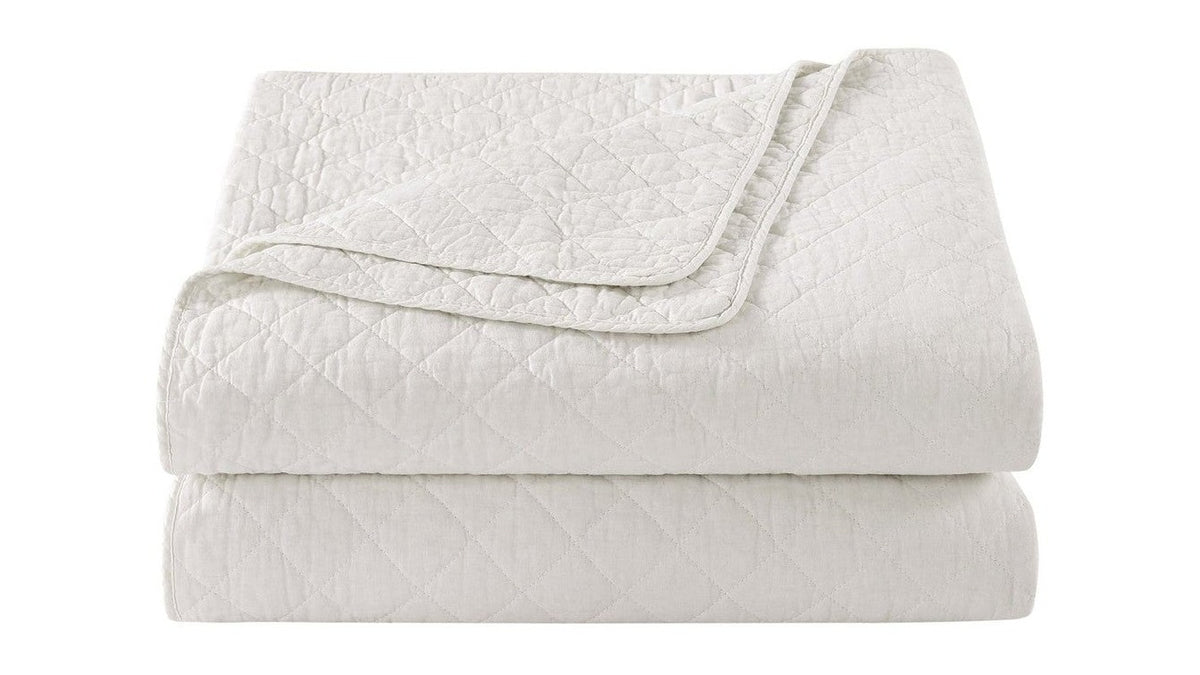 Cotton Comfort - King Quilt Set Set of 3 - White