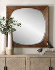 Garonne - Square Walnut Mirror