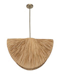 Bend - 1 Light Raffia Pendant - Light Brown