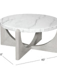 Gavin - Cocktail Table - White