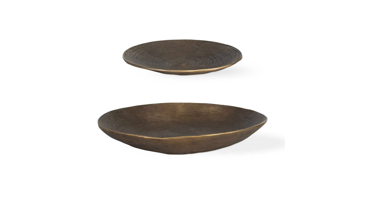 Stratum - Round Bowls (Set of 2) - Brass