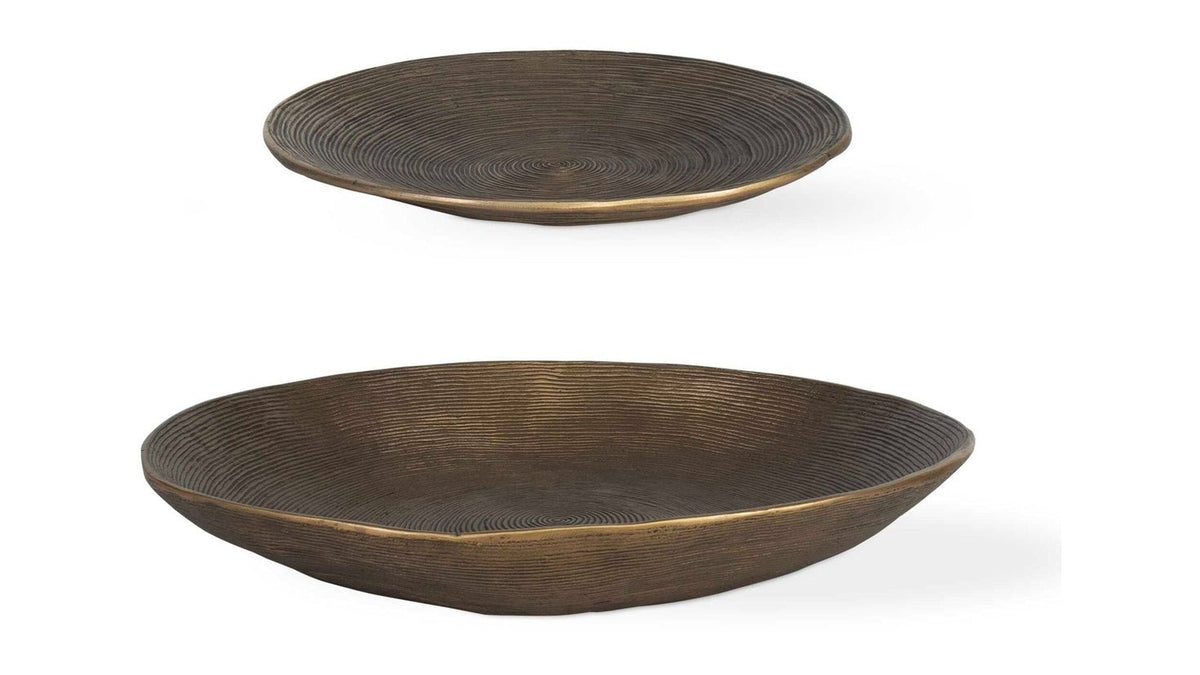 Stratum - Round Bowls Set of 2 - Brass