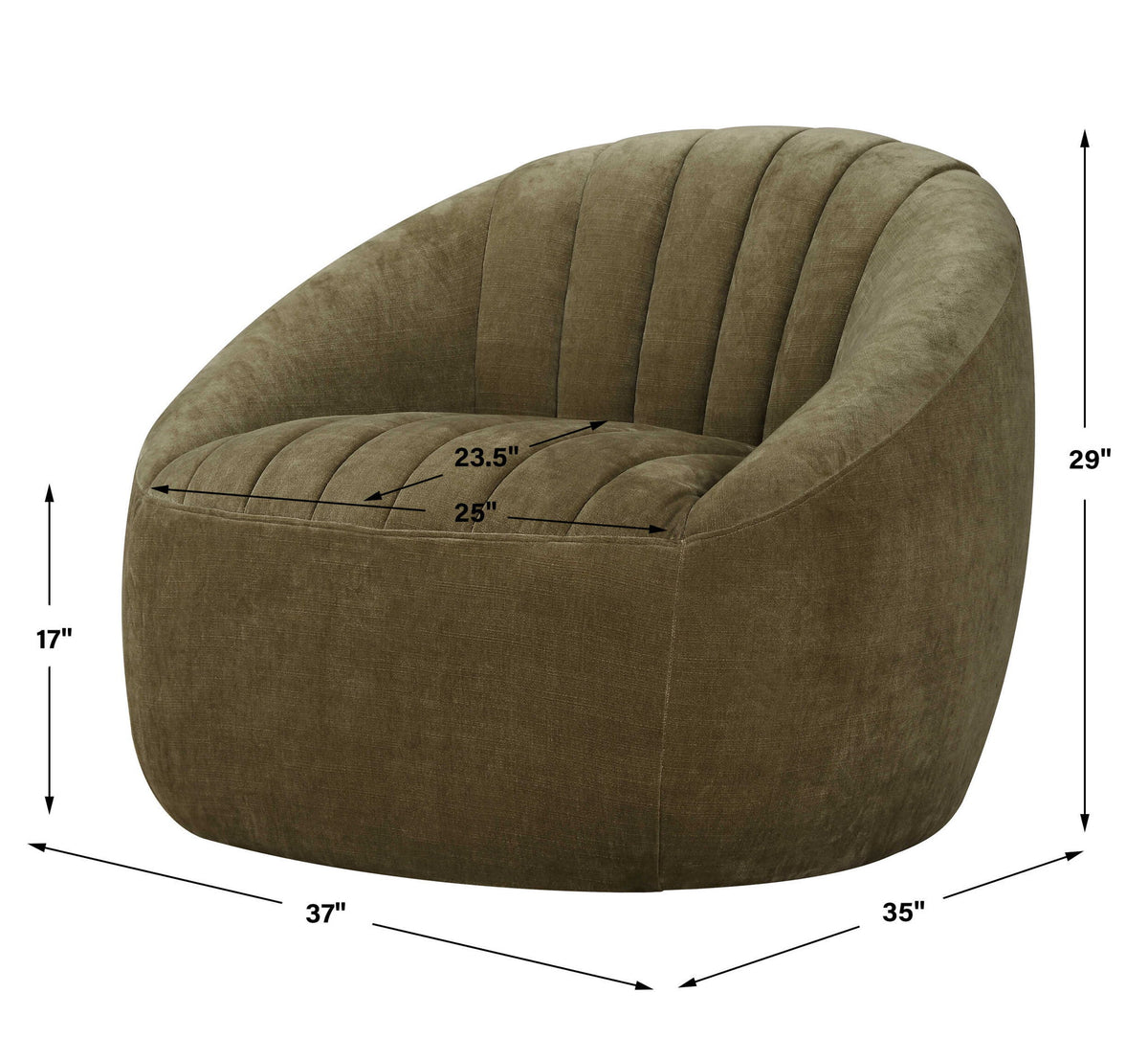 Narrows - Swivel Chair - Moss Green