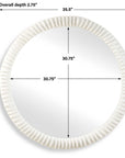 Akiko - Round Mirror - White