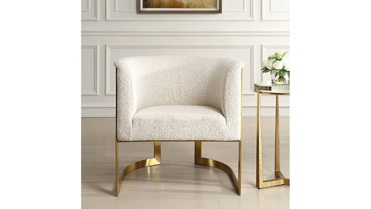 Bellina - Plush Barrel Chair - Gold