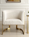 Bellina - Plush Barrel Chair - Gold