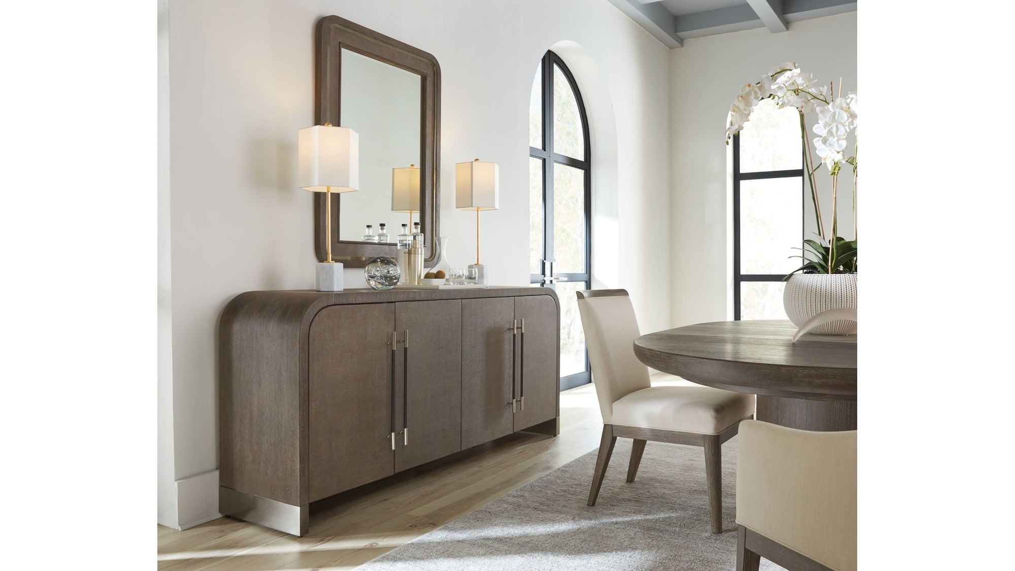 Modern Mood - Raffia Landscape Mirror